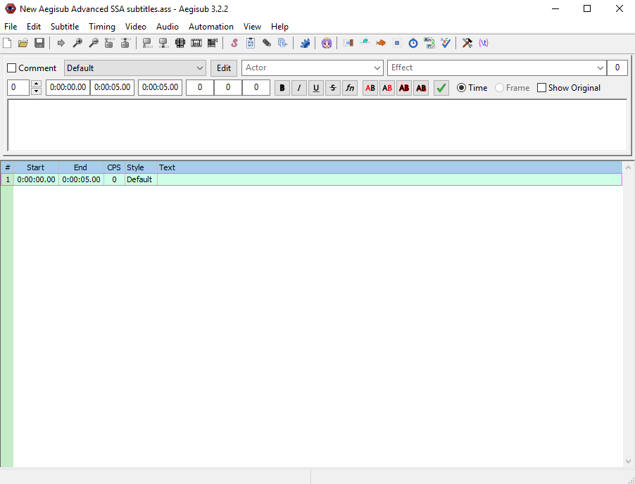 Aegisub Basic Preview